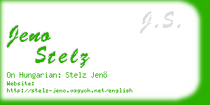 jeno stelz business card